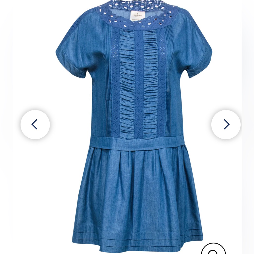 Kate Spade Chambray Drop Waist Mini Dress